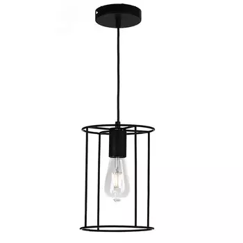 Подвес, 60Вт, E27, 18x27x70 см, цвет чёрный