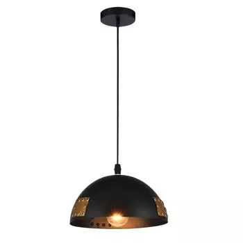Подвес, 60Вт, E27, 20x12x70 см, цвет чёрный, золотой