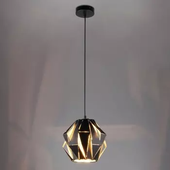Подвес, 60Вт, E27, 22x22x120 см, цвет чёрный