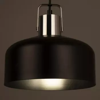 Подвес, 60Вт, E27, 23x20x70 см, цвет чёрный, хром