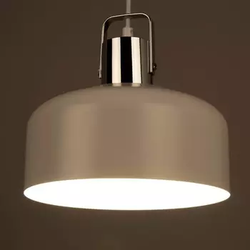 Подвес, 60Вт, E27, 23x23x20 см, цвет белый, хром
