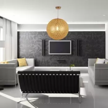 Подвес, 60Вт, E27, 40x40x120 см, цвет золотой