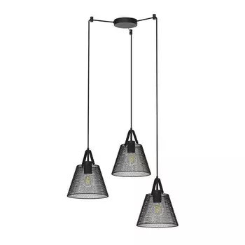 Подвес, 60Вт, E27, 40x40x150 см, цвет чёрный