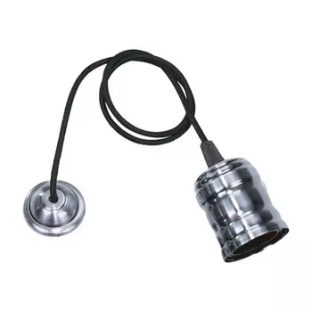 Подвес, 60Вт, E27, 6,5x6,5x100 см, цвет никель