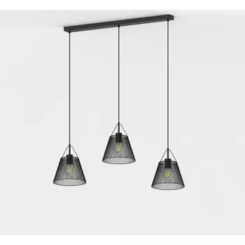 Подвес, 60Вт, E27, 90x20x150 см, цвет чёрный
