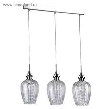 Светильник подвесной Maytoni MOD044-PL-03-N, 3хE14, 40Вт, 14х52х100 см, цвет никель