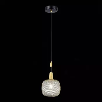 Подвес Evoluce. SLE1137-403-01. Elitis. 1х60 Вт, E14, 14х14х17,5 см, цвет чёрный, золотистый