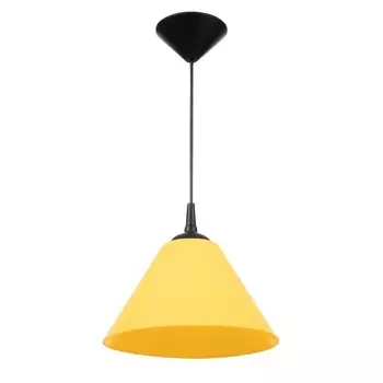 Подвес на потолок BayerLux «Конус», 115 Вт, Е27, черный/желтый, 252515 см
