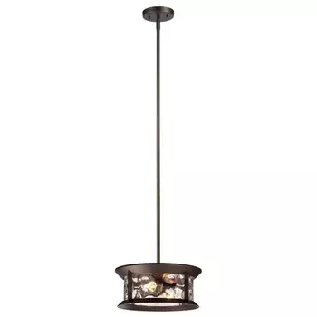 Подвес ландшафтный Odeon Light. Mavret, 2х60Вт, E27, 300-1148х350 мм, цвет темно-коричневый, прозрачный
