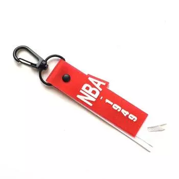 Подвес на карабине «NBA 1949», размер 9,5x2 см, цвет белый, красный блеск