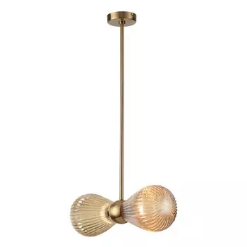 Подвес Odeon Light. Elica, 40Вт, E14, 485-740х450х146 мм, цвет золотой, янтарный
