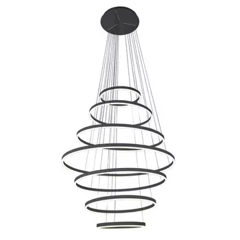 Подвес «Тор», размер 300xd40+60+80+100+80+60+40 см, 284Вт, LED, 4000K, с ПДУ