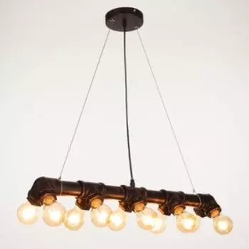 Подвес «Тубо» 10хЕ27 40 Вт черный-медь 757-127 см BayerLux