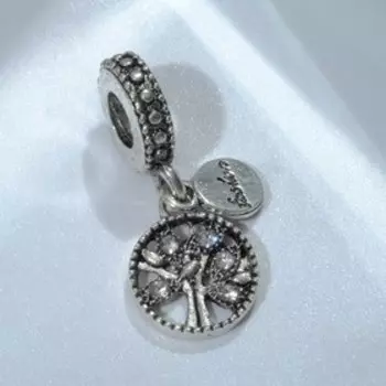 Подвеска "Дерево", цвет белый в серебре