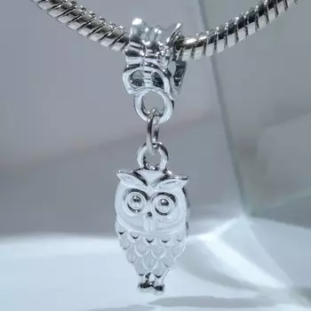 Подвеска "Филин", цвет серебро
