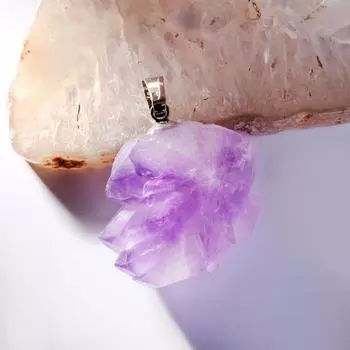 Подвеска галтовка необработанная "Аметист", форма МИКС