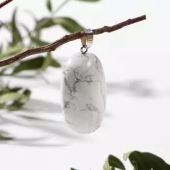 Подвеска галтовка обработанная "Кахолонг"