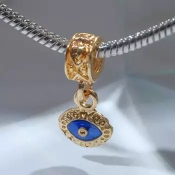 Подвеска «Глаз», цвет синий в золоте