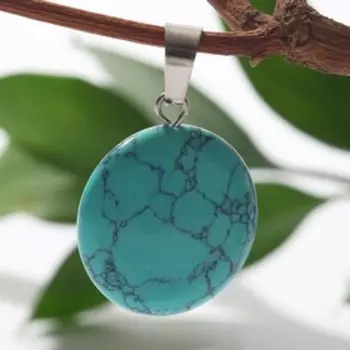 Подвеска круг d=1,7см "Бирюза старая"