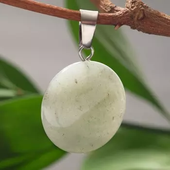 Подвеска круг d=1,7см "Нефрит"