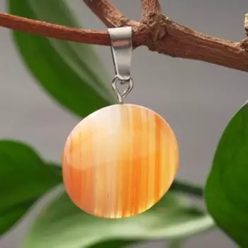 Подвеска круг d=1,7см "Сердолик"