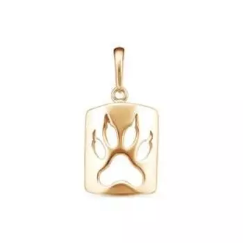 Подвеска "Лапа тигра", розовое золочение