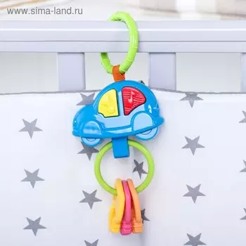 Подвеска музыкальная «Машинка» на кроватку/коляску цвета МИКС, 16 см.