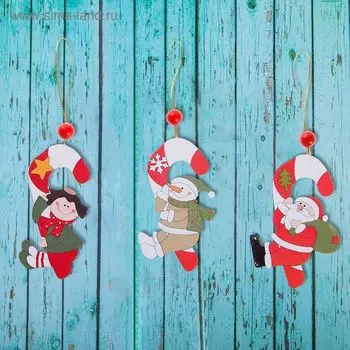 Подвеска «Новогодний леденец», золотая нить, МИКС