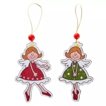 Елочная игрушка «Ангелочки», МИКС, односторонняя