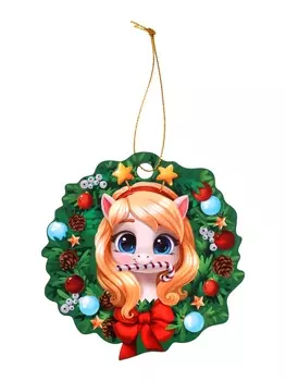 Подвеска новогодняя деревянная "Лошадка "