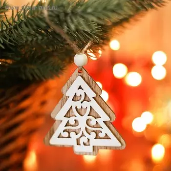 Елочная игрушка «Ель с узорами»