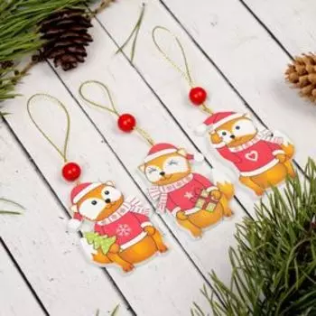 Елочная игрушка «Лисичка», МИКС