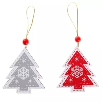 Елочная игрушка «Морозная ель», золотая нить, МИКС, односторонняя