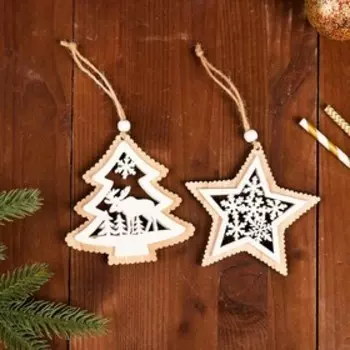 Елочная игрушка «Олень и ёлка»