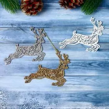 Подвеска новогодняя "Олень" микс 12 см