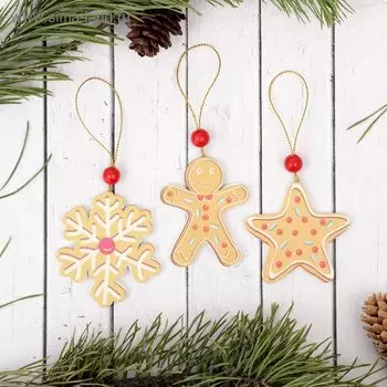 Елочная игрушка «Печенька», МИКС