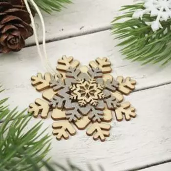 Елочная игрушка «Резная снежинка» МИКС