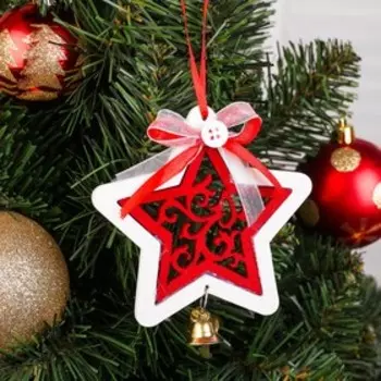 Елочная игрушка «С узорами и колокольчиками», МИКС