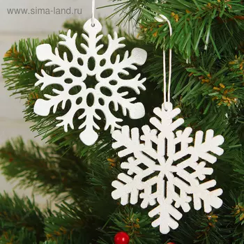 Елочная игрушка «Снежинка», макси, МИКС
