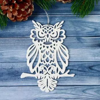 Подвеска новогодняя "Сова" 12 см микс