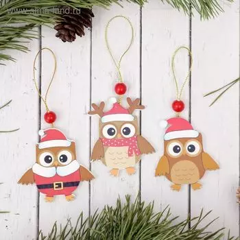 Елочная игрушка «Совята», МИКС