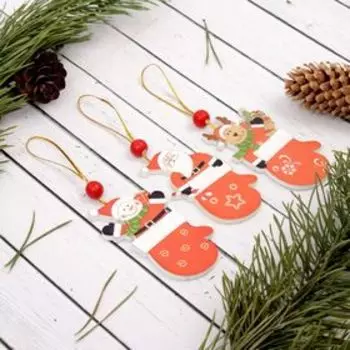 Елочная игрушка «Варежка с сюрпризом», односторонняя, МИКС