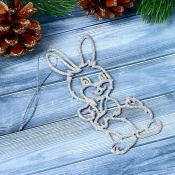 Подвеска новогодняя "Зайка" микс