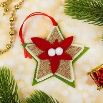 Подвеска новогодняя «Зимняя сказка», фетр, МИКС