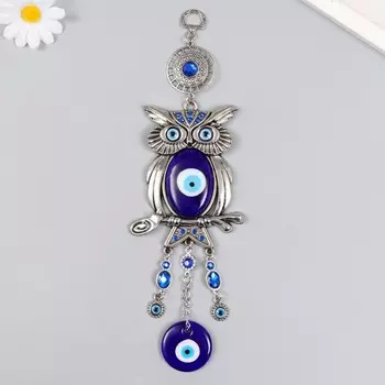 Подвеска от сглаза «Медальон и филин», 29 см