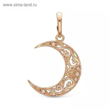 Подвеска "Полумесяц", розовое золочение