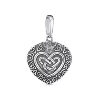 Подвеска "Руна", посеребрение с оксидированием