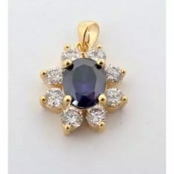 Подвеска с аметистом "Овал"