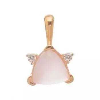 Подвеска с розовым кварцем "Элизабет"