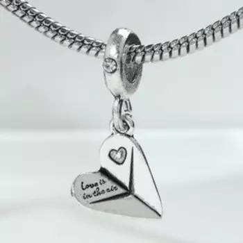 Подвеска "Самолётик" бумажный, цвет белый в серебре